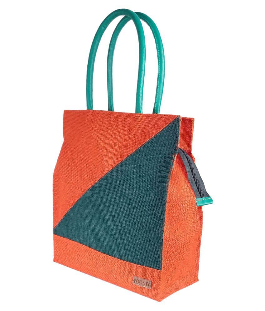 Foonty Orange Lunch Bags - 1 Pc - Handbags | Buy online on ZillyBuy
