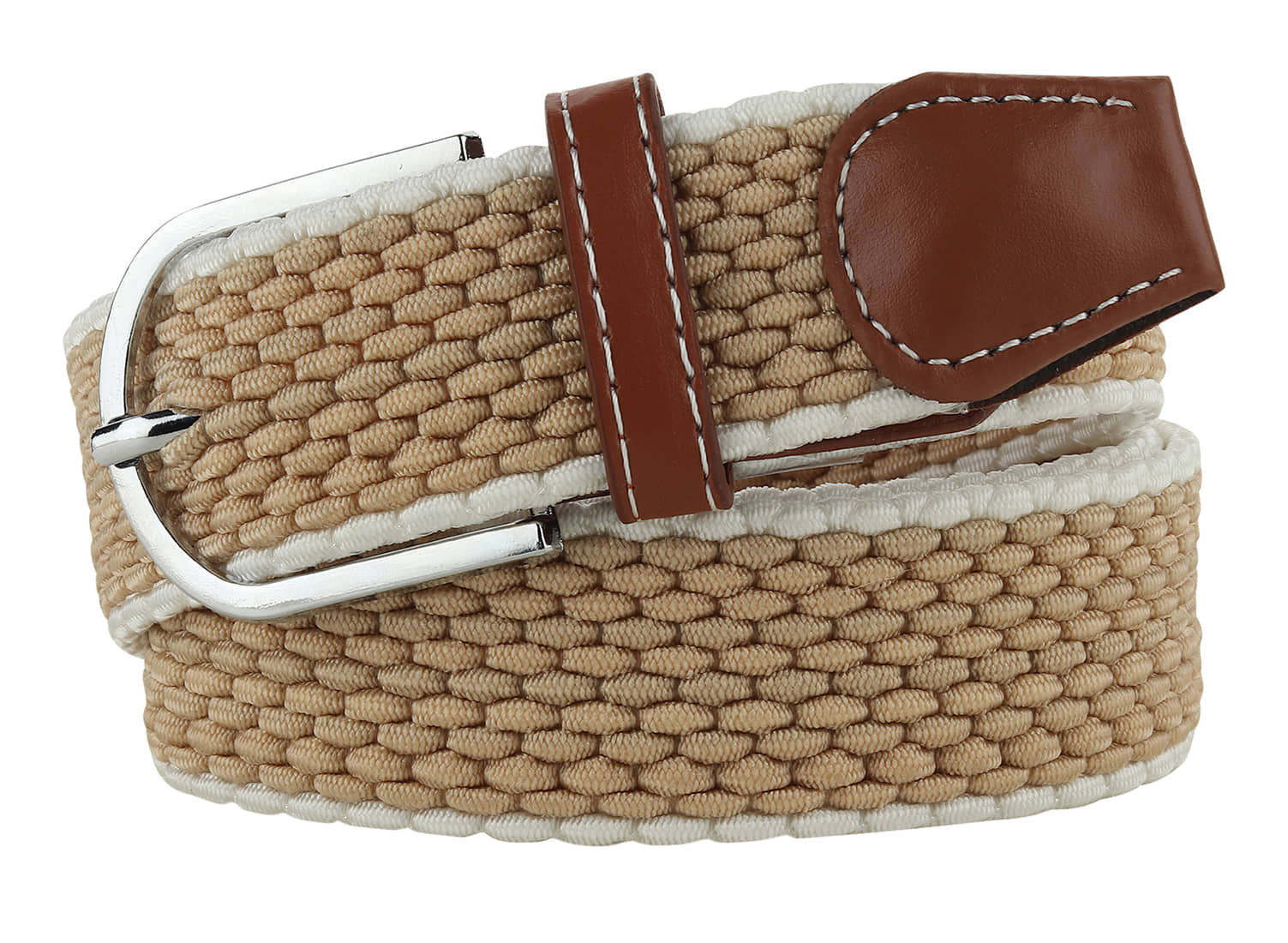 Loopa Beige Nylon Casual Belt Pack of 1