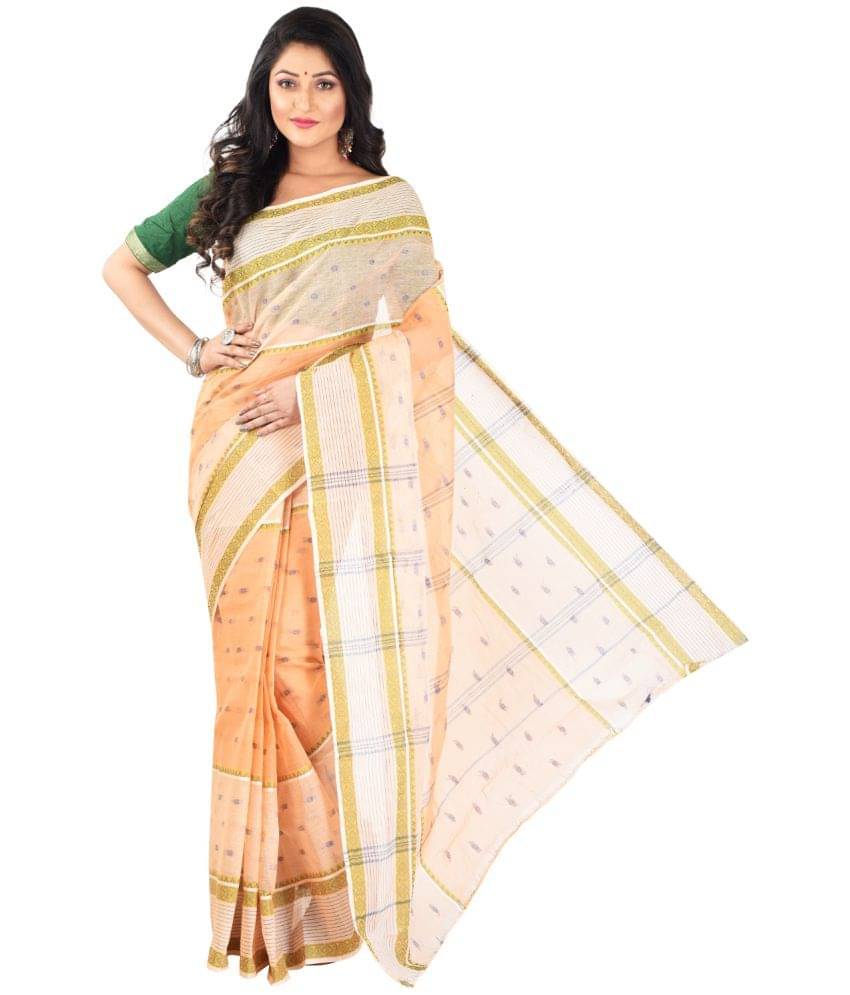 Roy Enterprises Creation Bengal cotton Self Design Saree Without Blouse Piece ( White ) Roy Enterprises Creation Bengal cotton Self Design Saree Without Blouse Piece ( White )