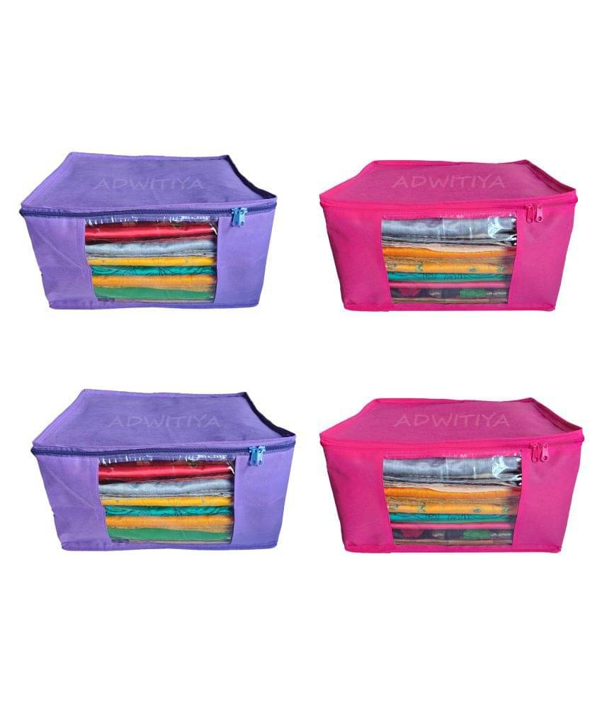     			ADWITIYA Multi Saree Covers - 4 Pcs