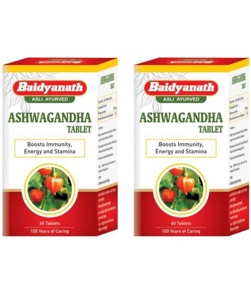     			Baidyanath Ashwagandha Tablet, Immunity Booster, 60 Tablets (Pack of 2)