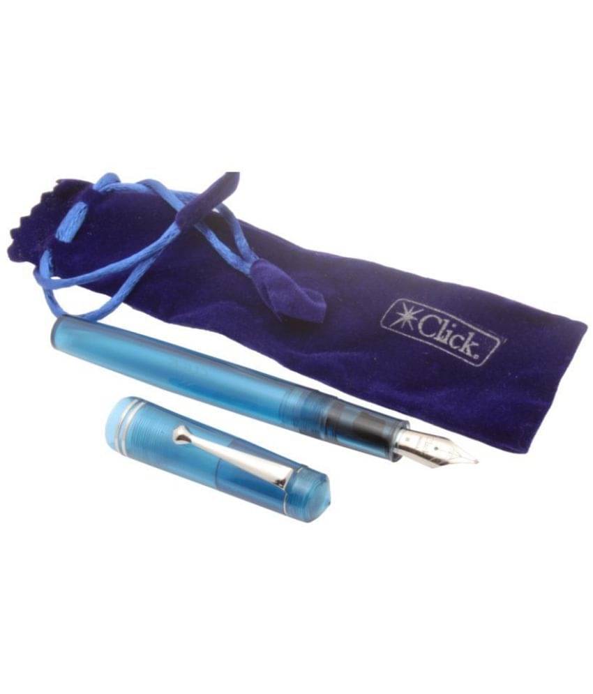    			Click Aristocrat Sky Blue Demonstrator Fountain Pen 3in1 Ink Filling System Broad Nib
