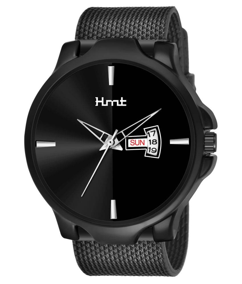     			EHMT HM-365-BK DAY&DATE Rubber Analog Men's Watch