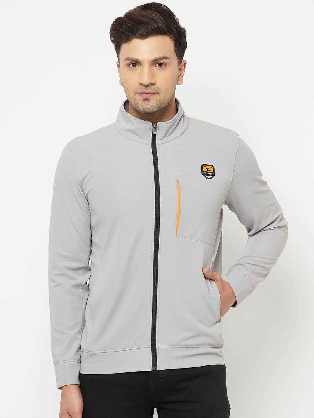 Glito Grey Casual Jacket Glito Grey Casual Jacket