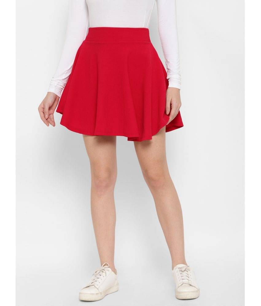 R L F Poly Cotton A-Line Skirt - Pink Single R L F Poly Cotton A-Line Skirt - Pink Single