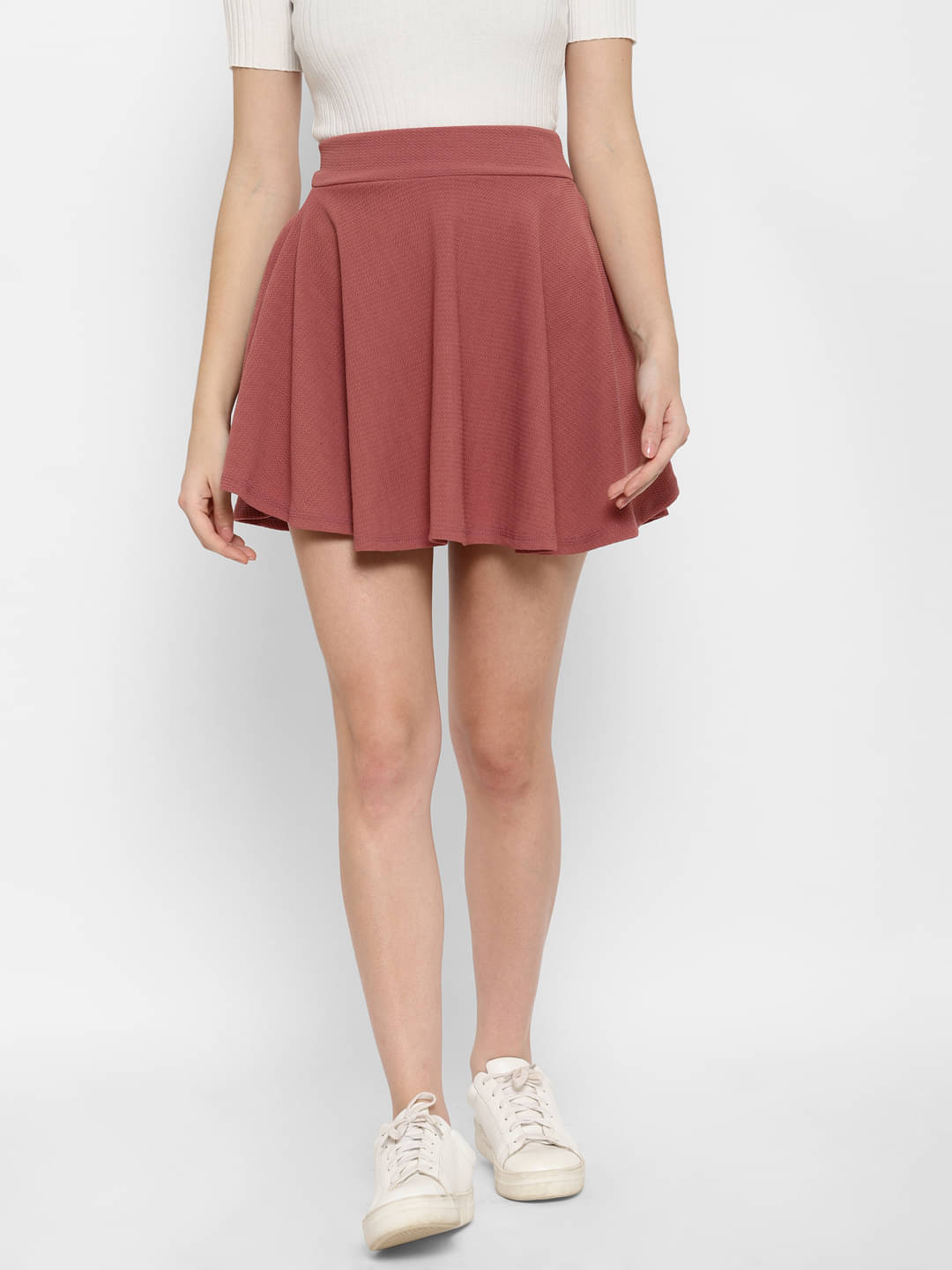 R L F Poly Cotton A-Line Skirt - Pink Single R L F Poly Cotton A-Line Skirt - Pink Single