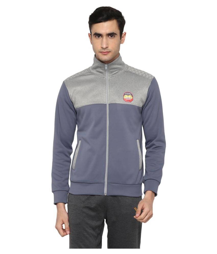 YUUKI Dark Grey Polyester Jacket YUUKI Dark Grey Polyester Jacket