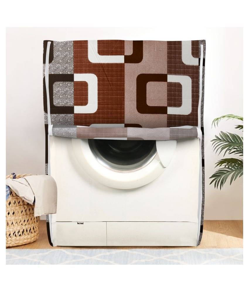     			E-Retailer Single Polyester Brown Washing Machine Cover for Universal Front Load