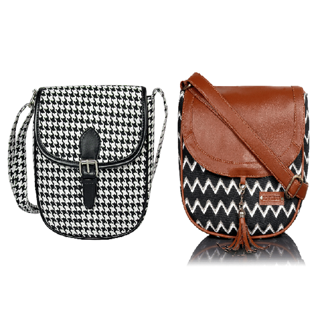     			Lychee Bags Black Canvas Sling Bag