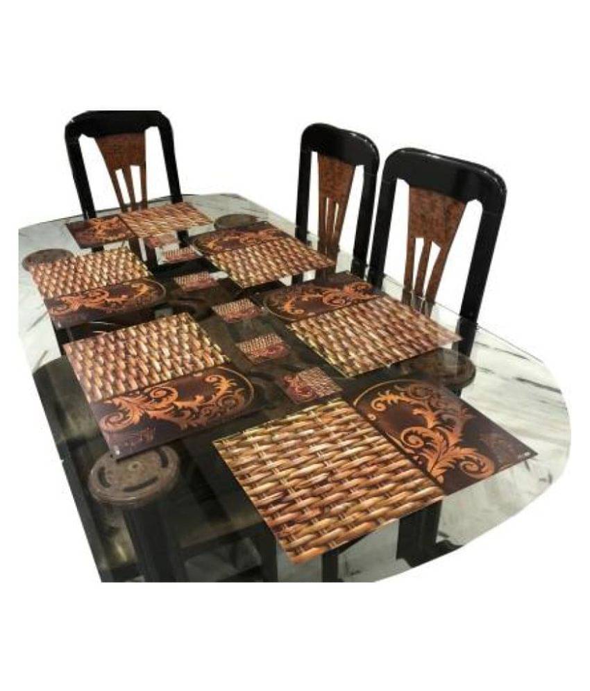     			Revexo Set of 6 PVC Table Mats & Coasters