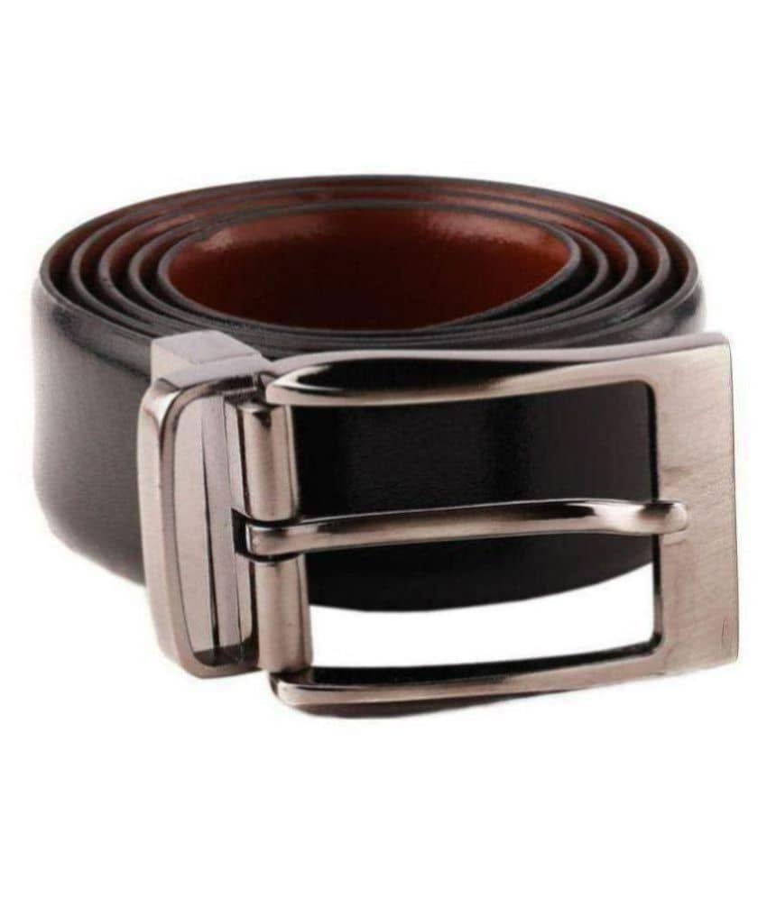 Runsi Black Leather Formal Belt