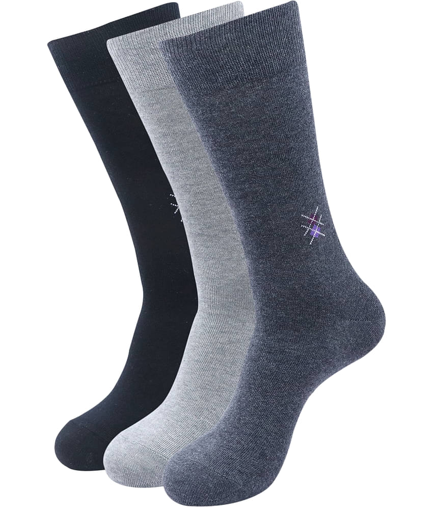 Balenzia Cotton Men's Striped Multicolor Mid Length Socks Pack