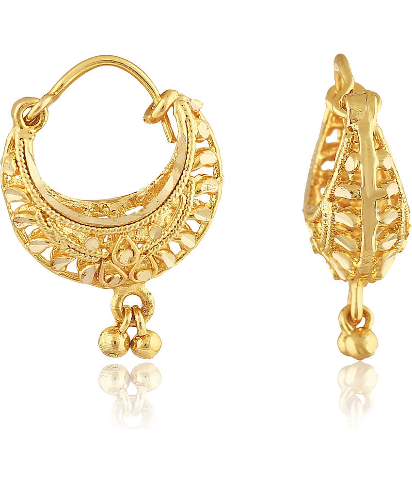 Vighnaharta - Golden Chandelier Earrings ( Pack of 1 ) - Earrings | Buy online on ZillyBuy