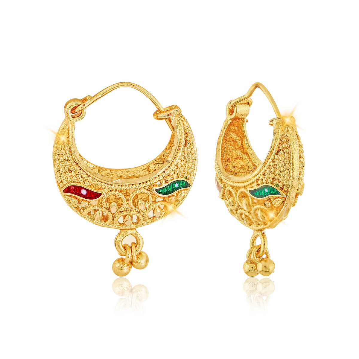 Vighnaharta Traditional Bucket Bali Earring Alloy Gold  Plated  Earring for Women and Girls - Earrings | Buy online on ZillyBuy