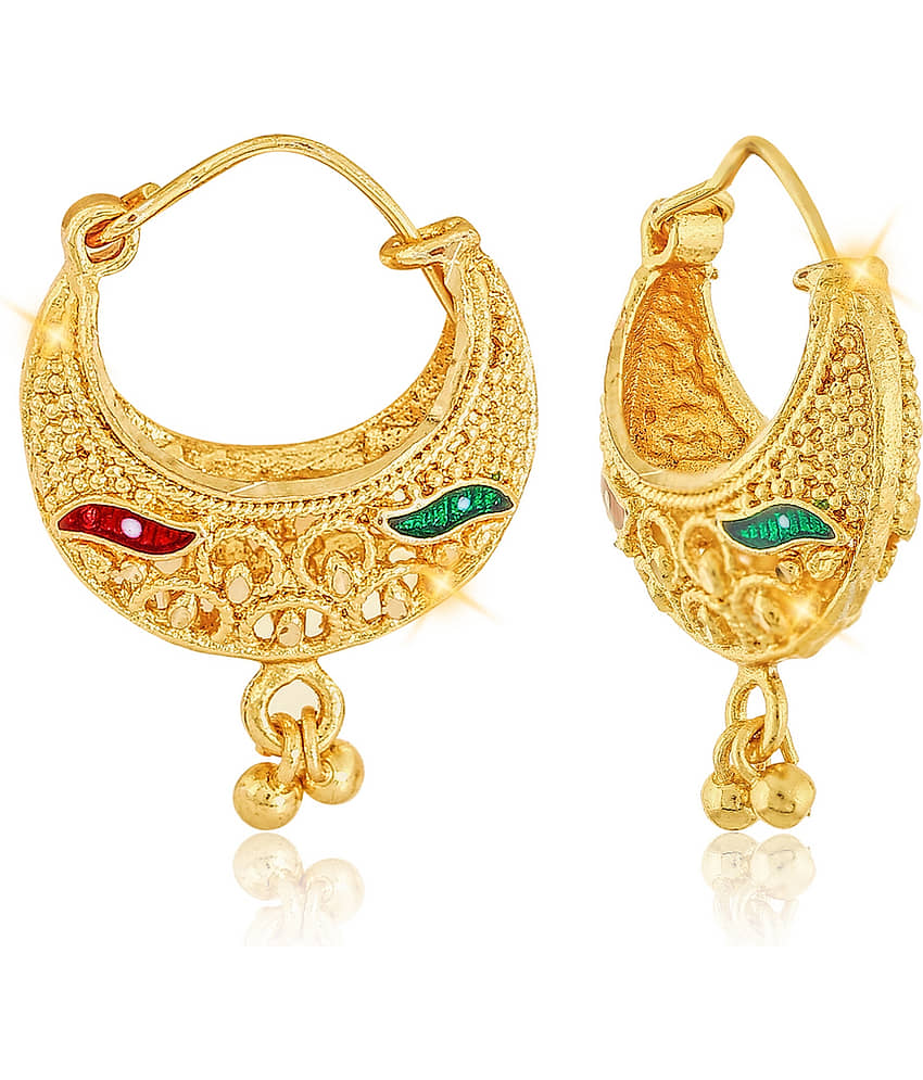 Vighnaharta Traditional Bucket Bali Earring Alloy Gold Plated Earring for Women and Girls - Earrings | Buy online on ZillyBuy