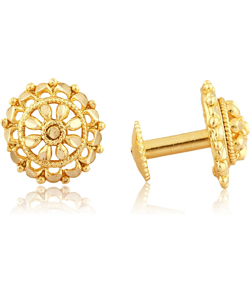 Vighnaharta Traditional South Screw Back Alloy Gold Plated Stud Earring for Women and Girls - Earrings | Buy online on ZillyBuy