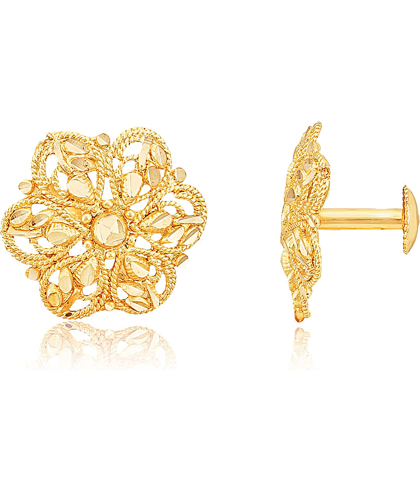 Vighnaharta Traditional South Screw Back Alloy Gold Plated Stud Earring for Women and Girls - Earrings | Buy online on ZillyBuy