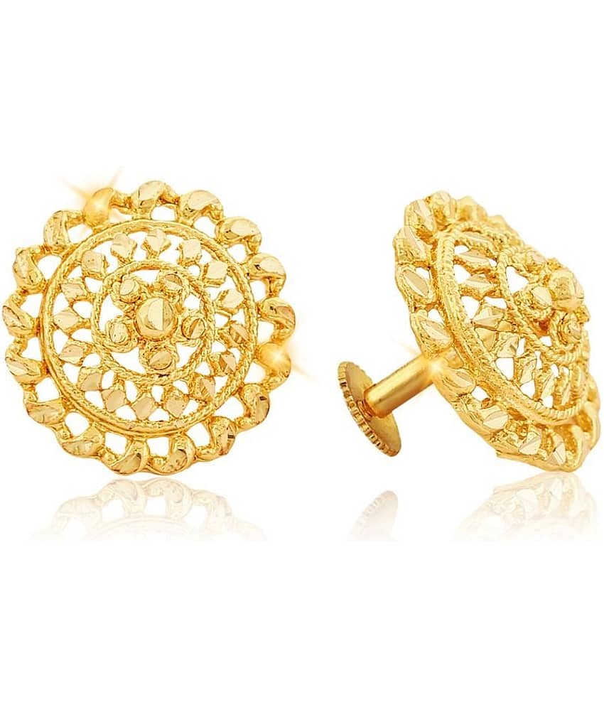 Vighnaharta - Golden Stud Earrings ( Pack of 1 ) - Earrings | Buy online on ZillyBuy