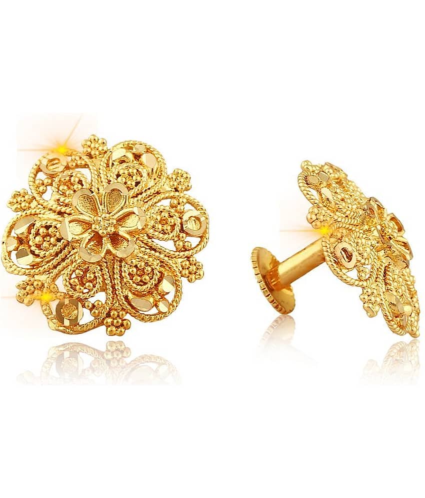 Vighnaharta Traditional South Screw Back Alloy Gold Plated Stud Earring for Women and Girls - Earrings | Buy online on ZillyBuy