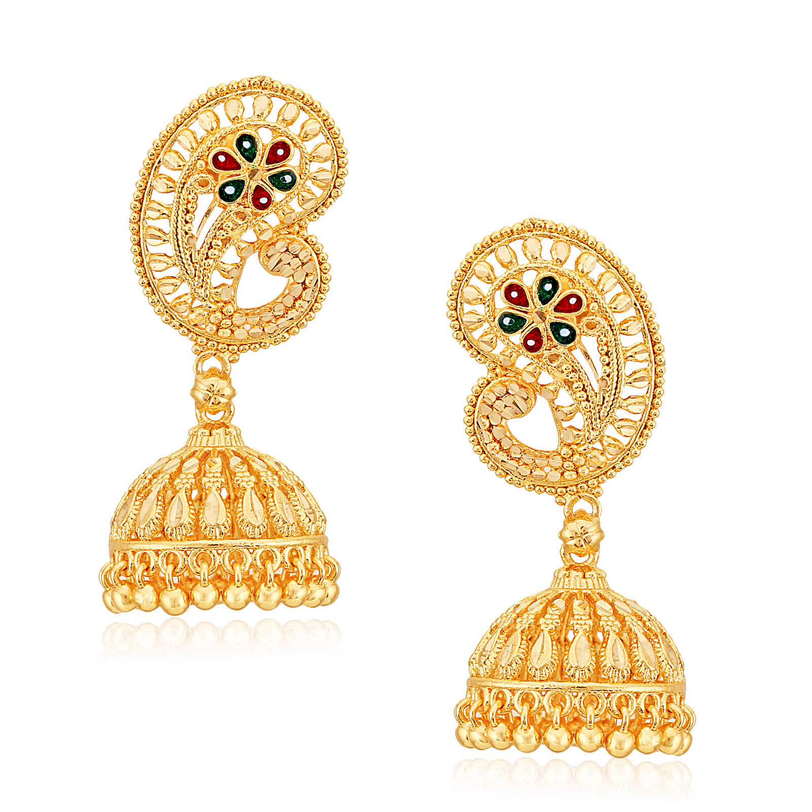 Vighnaharta Traditional Wedding waer Jhumki Earring Alloy Gold  Plated Jhumka for Women and Girls - Earrings | Buy online on ZillyBuy