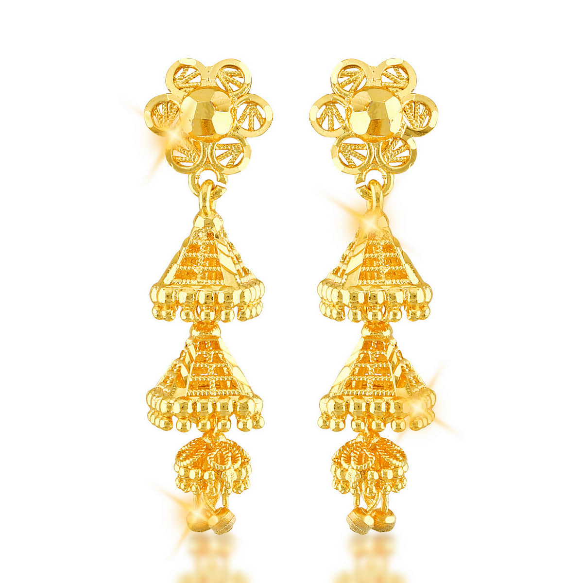 Vighnaharta Traditional Wedding waer Jhumki Earring Alloy Gold  Plated Jhumka for Women and Girls - Earrings | Buy online on ZillyBuy