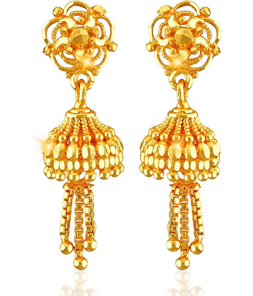 Vighnaharta Traditional Wedding waer Jhumki Earring Alloy Gold Plated Jhumka for Women and Girls - Earrings | Buy online on ZillyBuy