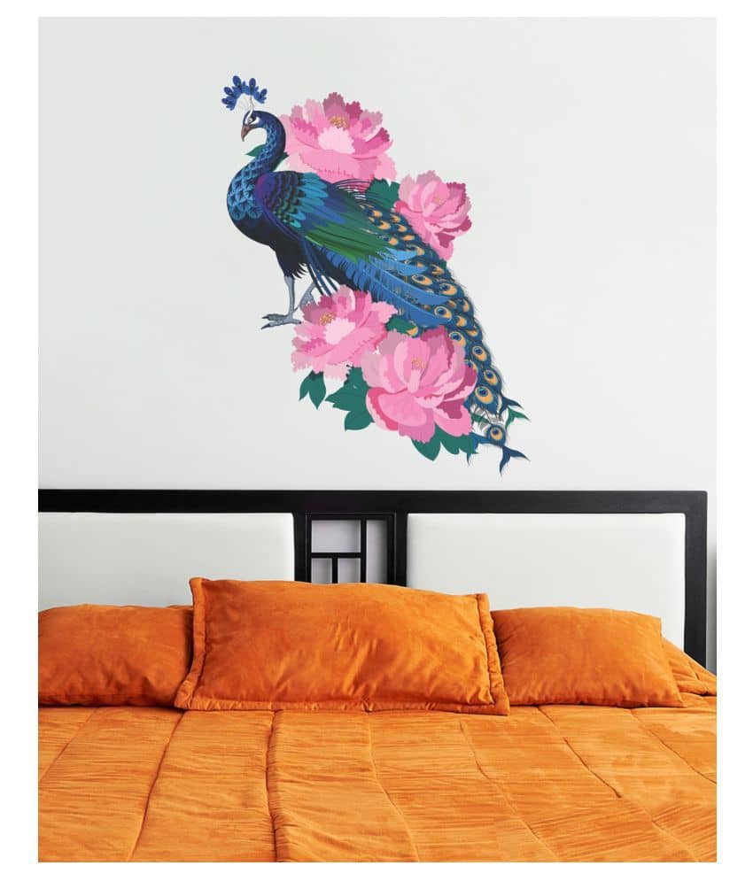 Sticker Studio Peacock Wall Sticker Sticker ( 43 x 58 cms )