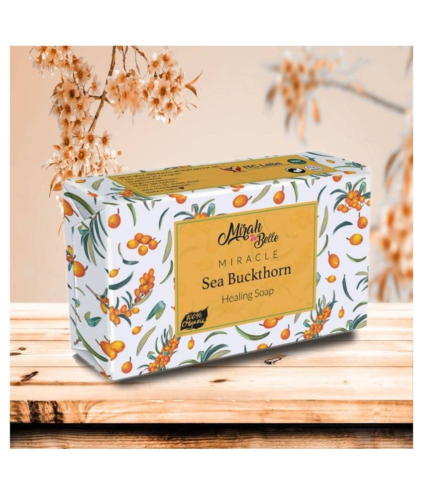 Mirah Belle - Organic Sea Buckthorn Healing Soap 125gm - For Damaged, Ailing & Infection Prone Skin- Handmade Soap Mirah Belle - Organic Sea Buckthorn Healing Soap 125gm - For Damaged, Ailing & Infection Prone Skin- Handmade Soap