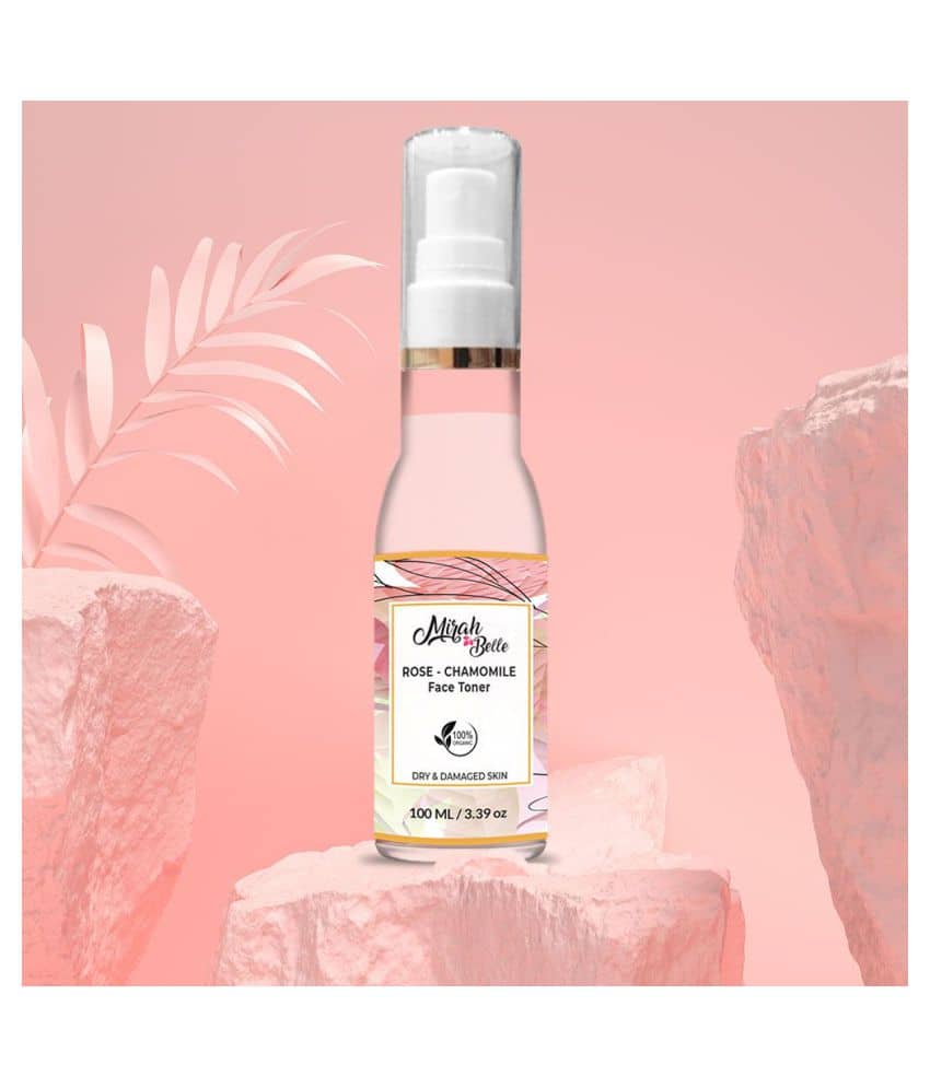 Mirah Belle Organic and Natural Dry Skin Face Toner - Rose - Paraben Free Astringent 100 mL