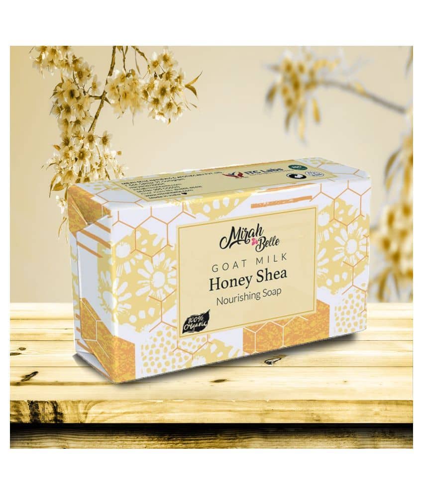 Mirah Belle - Organic Goat Milk, Honey & Shea Butter Sensitive Skin Soap 125gm - Good for Sensitive Skin & Babies- Handmade Soap
