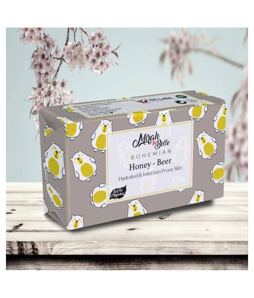 Mirah Belle - Organic Honey Beer Conditioning Soap 125gm - For Dehydrated & Infection Prone Skin- Handmade Soap Mirah Belle - Organic Honey Beer Conditioning Soap 125gm - For Dehydrated & Infection Prone Skin- Handmade Soap