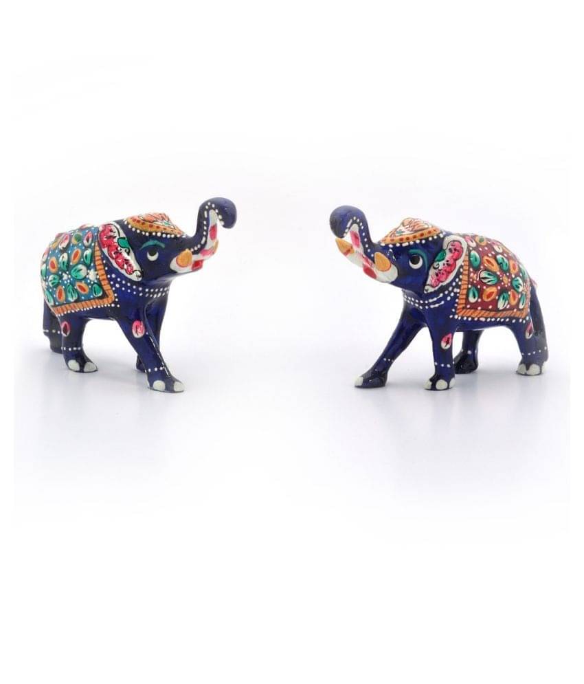 Kanha Enterprises Multicolour Paper Mache Handicraft Showpiece - Pack of 2 Kanha Enterprises Multicolour Paper Mache Handicraft Showpiece - Pack of 2