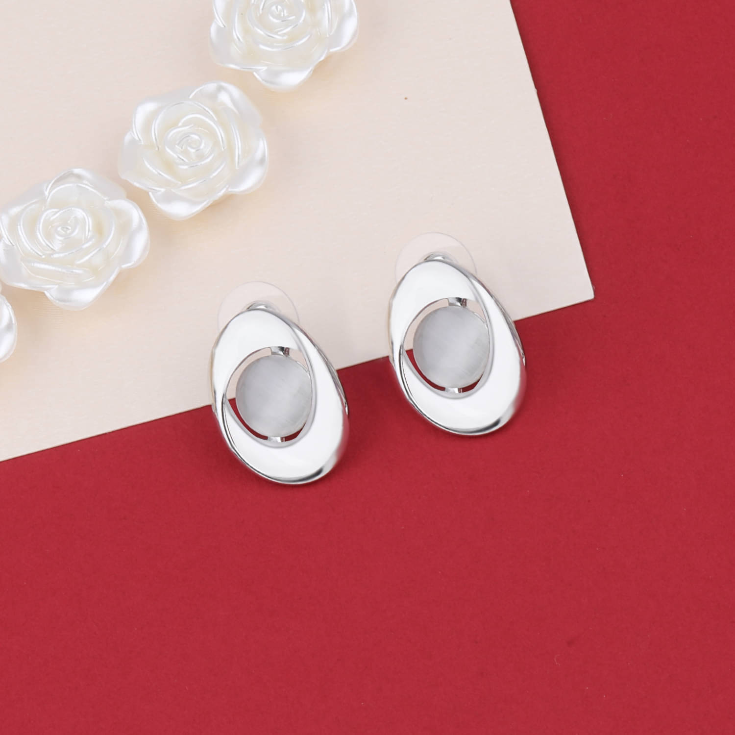     			SILVER SHINE Attractive Stylish Stud Earring For Girl Women