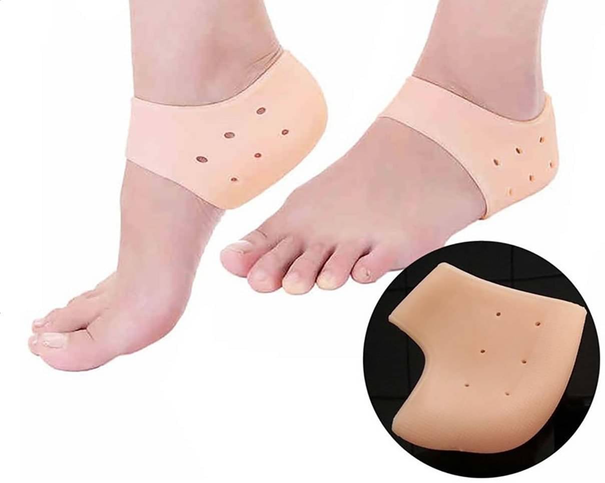 PRAMUKH ENTERPRISE SOCKS Unisex Silicon Heel Protector Anti Crack Free Size PRAMUKH ENTERPRISE SOCKS Unisex Silicon Heel Protector Anti Crack Free Size