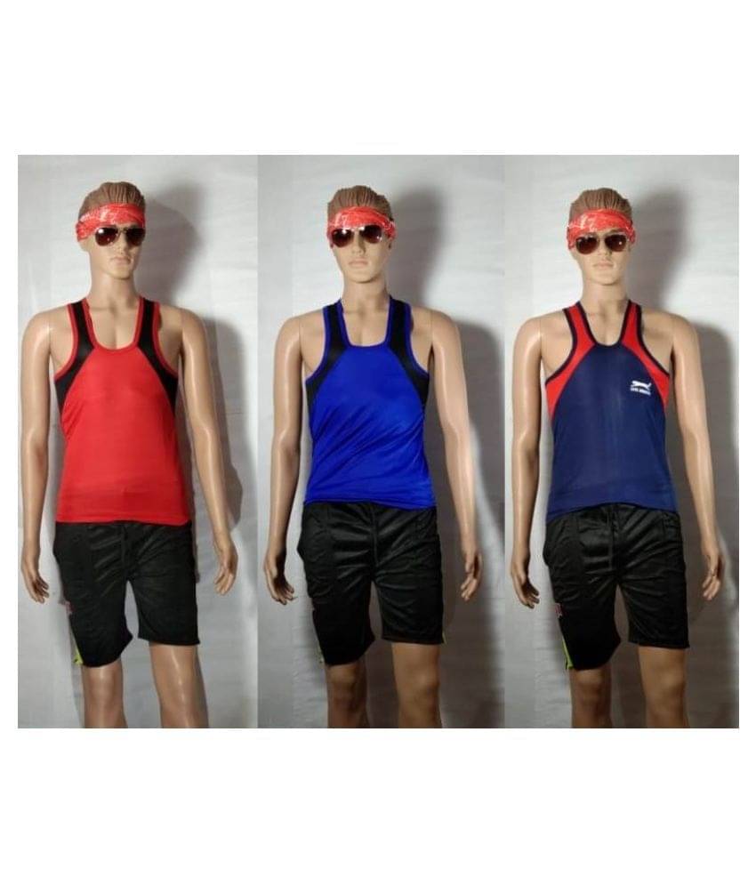     			D1 DIFFERENT ONE Multi Vests Pack of 3