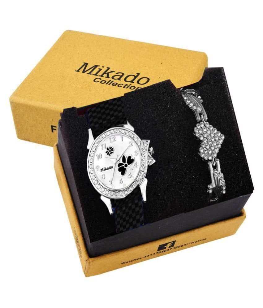 Mikado Leather Round Womens Watch