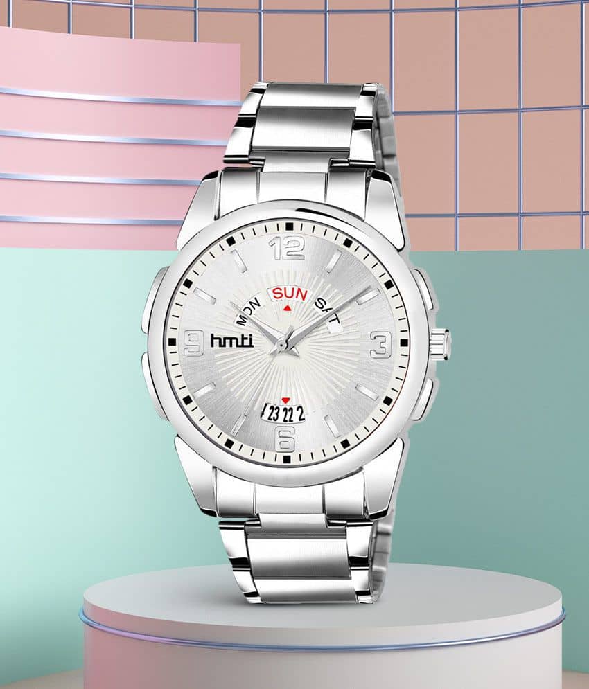 HMTI 8046 White Stainless Steel Analog Men's Watch