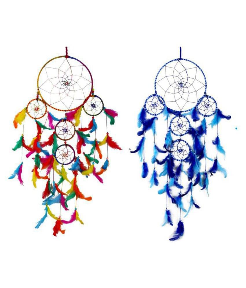 Lucky Traders Feather Multicolour Dream Catcher - Pack of 1 ( X cms ) Lucky Traders Feather Multicolour Dream Catcher - Pack of 1 ( X cms )
