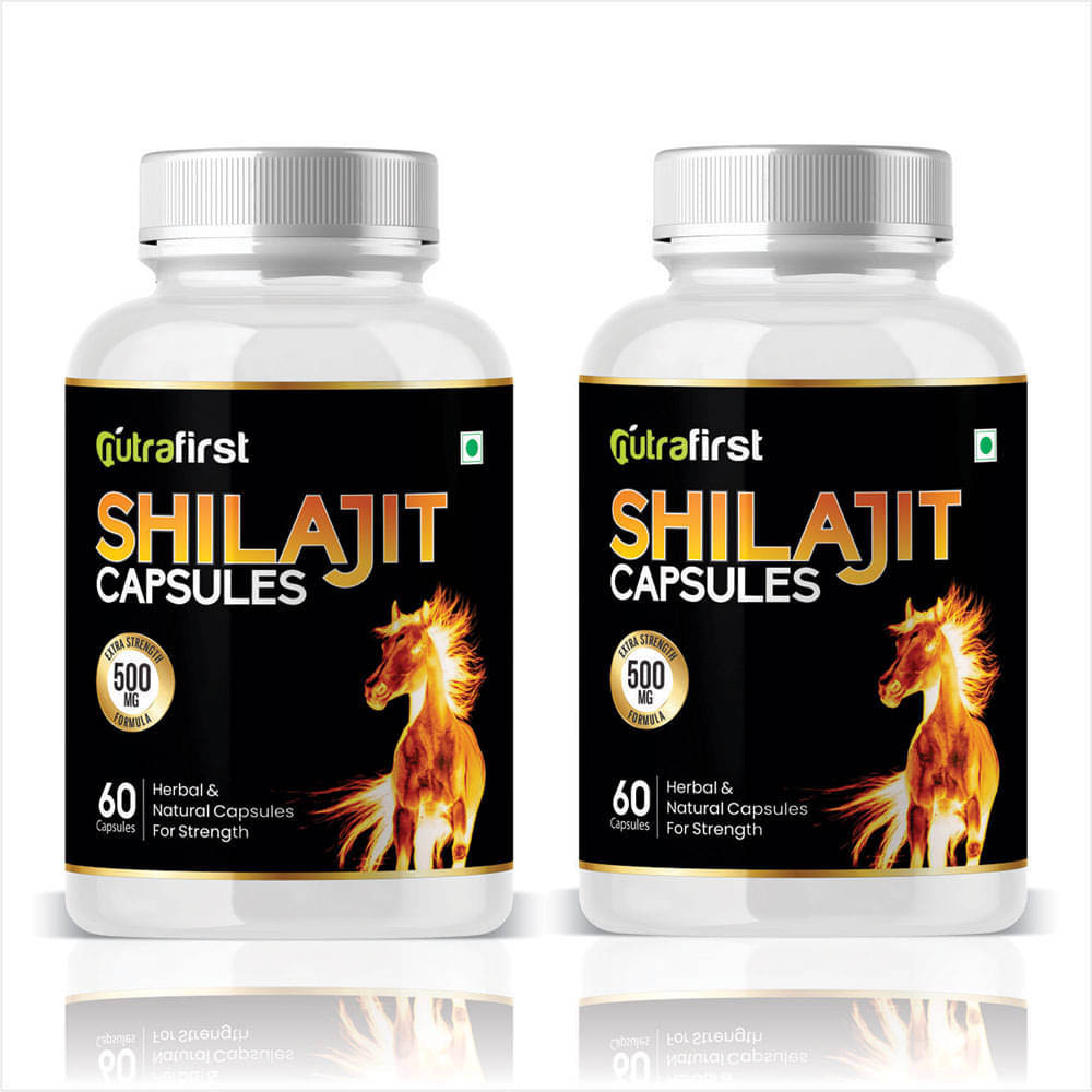 NutraFirst Shilajit Capsule, to boost Testosterone Levels, Vigour and Stamina for Men, Vegeterian Capsule, 2B (2 x 60 Capsules) NutraFirst Shilajit Capsule, to boost Testosterone Levels, Vigour and Stamina for Men, Vegeterian Capsule, 2B (2 x 60 Capsules)