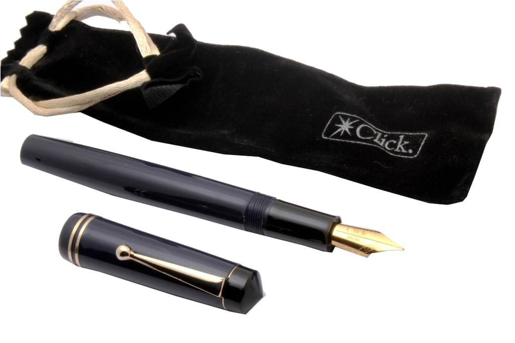     			Click Aristocrat Gold Retro Style Blue Acrylic Fountain Pen With Flex Nib