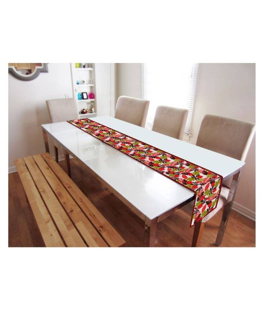 DECOTREE Cotton 6 Seater Table Runner ( 183 cm x 35 cm ) Single - Red DECOTREE Cotton 6 Seater Table Runner ( 183 cm x 35 cm ) Single - Red