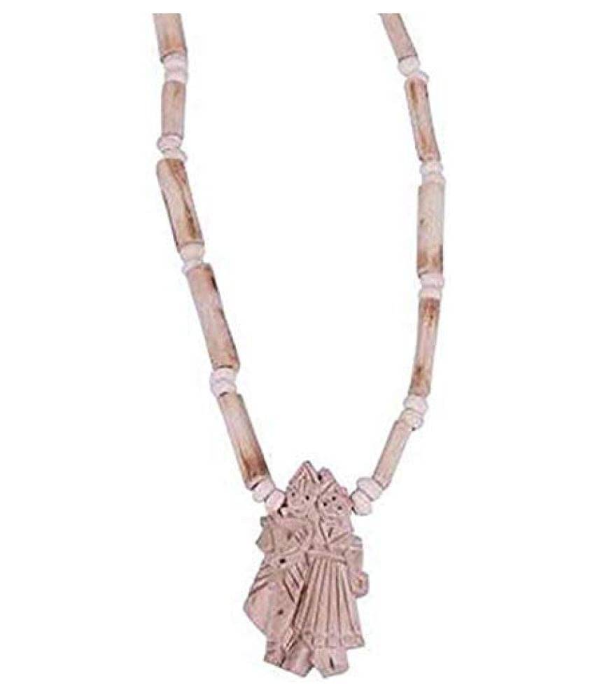     			RUDRA DIVINE Wood White Opera Traditional None Necklace