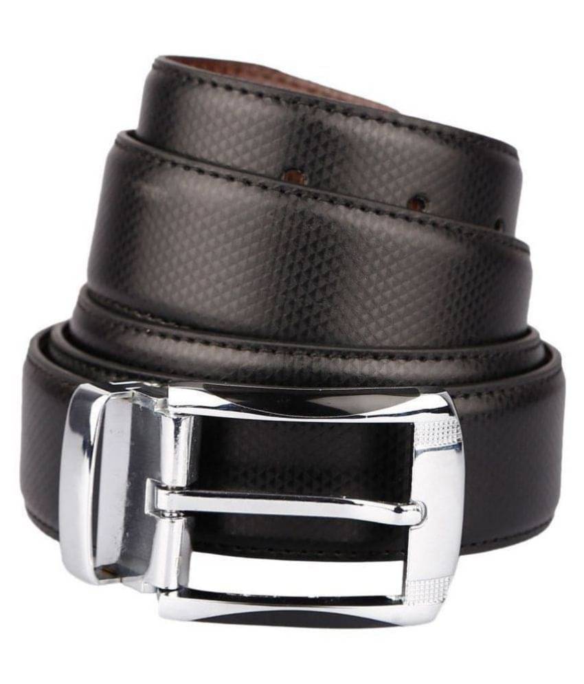 Runsi Black Leather Formal Belt     			Runsi Black Leather Formal Belt