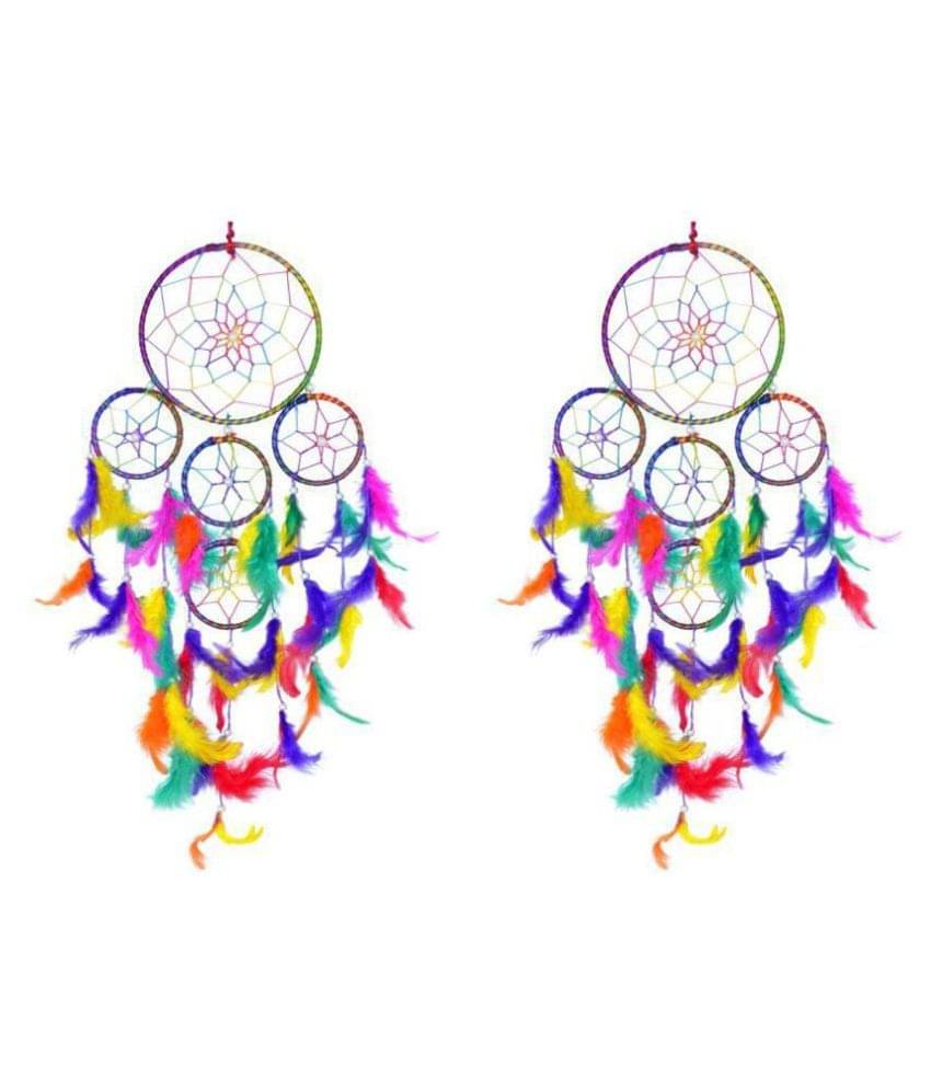 nitin collection Feather Multicolour Dream Catcher - Pack of 1 ( X cms ) nitin collection Feather Multicolour Dream Catcher - Pack of 1 ( X cms )