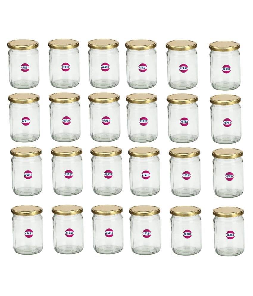     			Somil Glass Container, Transparent, Pack Of 24, 500 ml