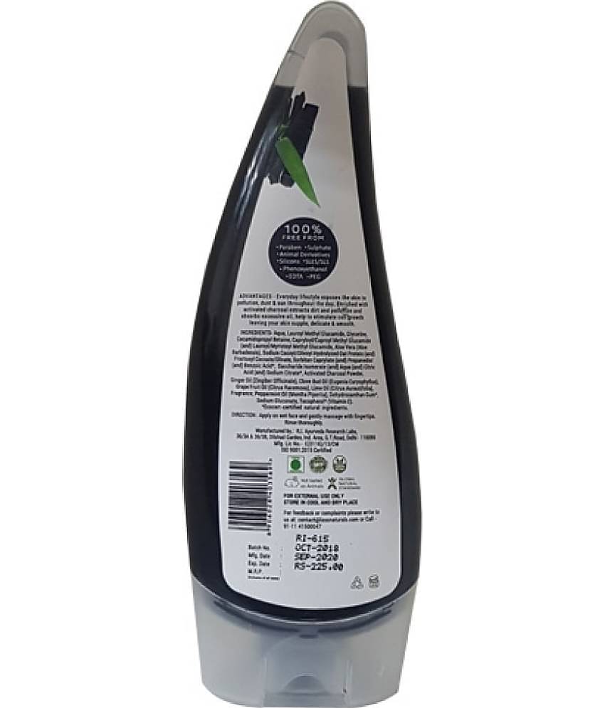 Lass Naturals Activated Charcoal Anti-Pollution Detox face Wash 130ml Face Wash 130 mL