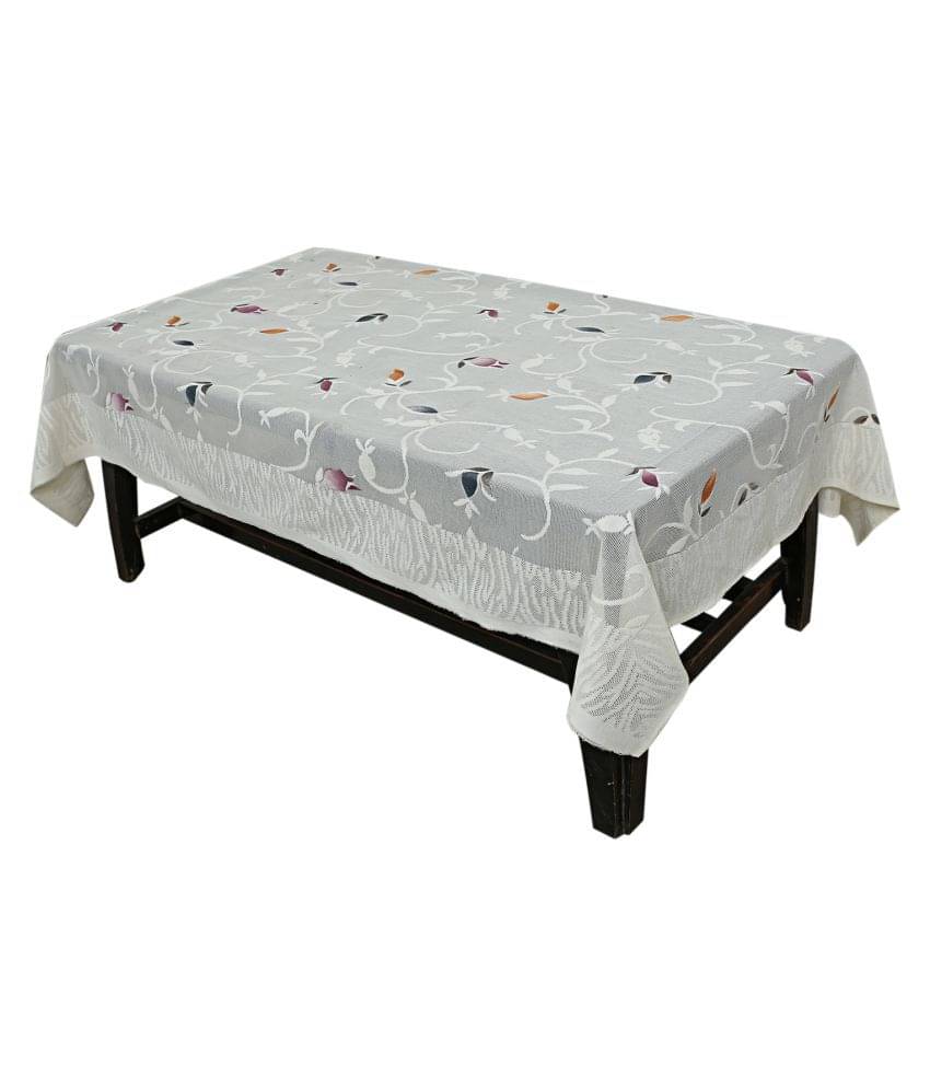     			White Cotton Table Cover (Pack of 1)