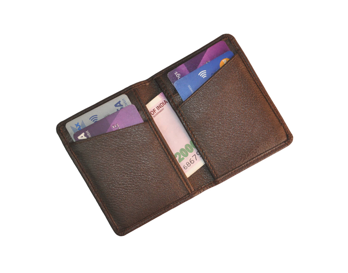 Hide&Sleek Flap Blue Card Holder - Handbags | Buy online on ZillyBuy