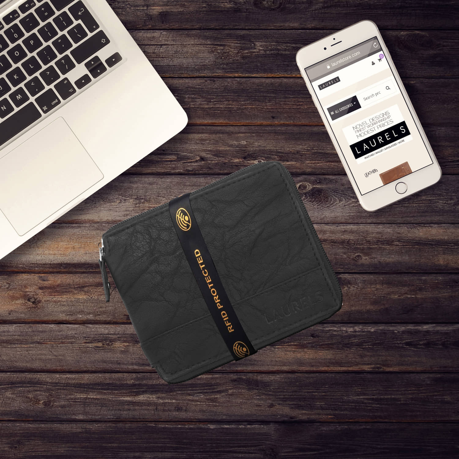 Laurels PU Black Casual Regular Wallet - Handbags | Buy online on ZillyBuy