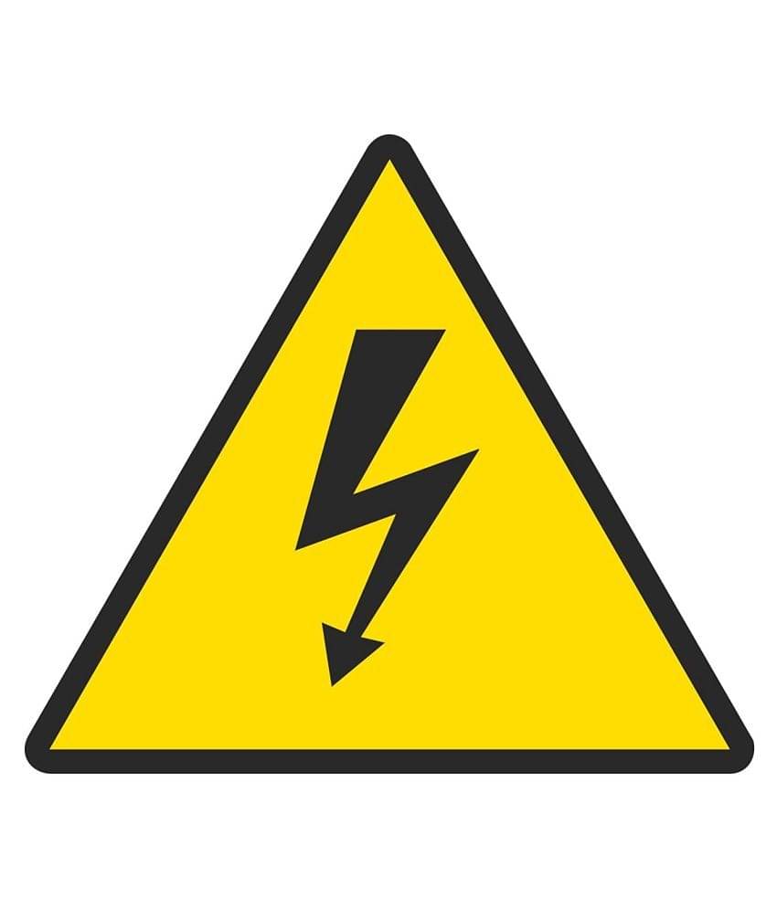     			Rangvishwa Enterprises Danger Arrow Symbol Self Adhesive Sticker Glow in the Dark Sticker ( 12 x 14 cms )